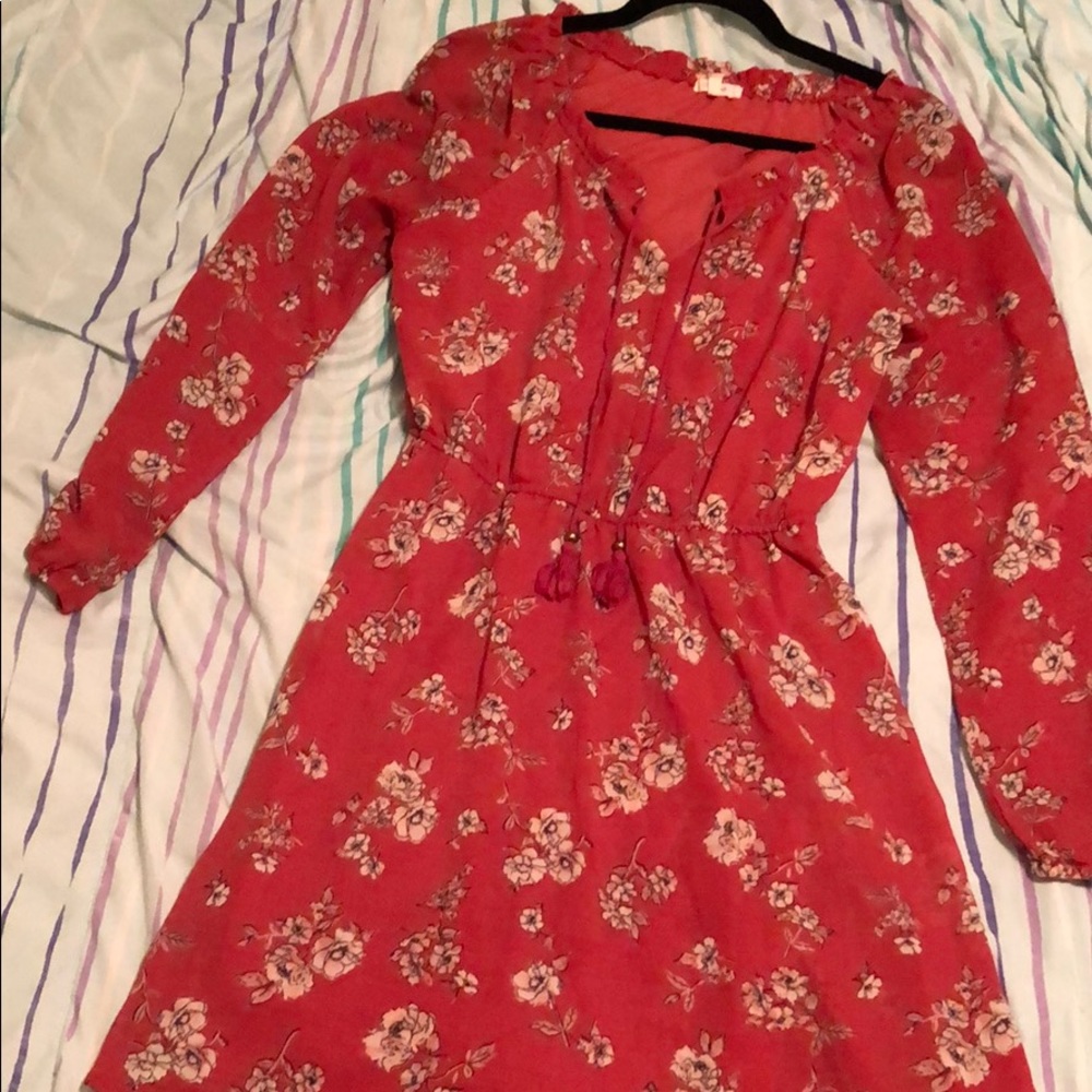 🌻 Dusty Pink Floral Dress